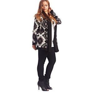 Black & White Printed Cardigan